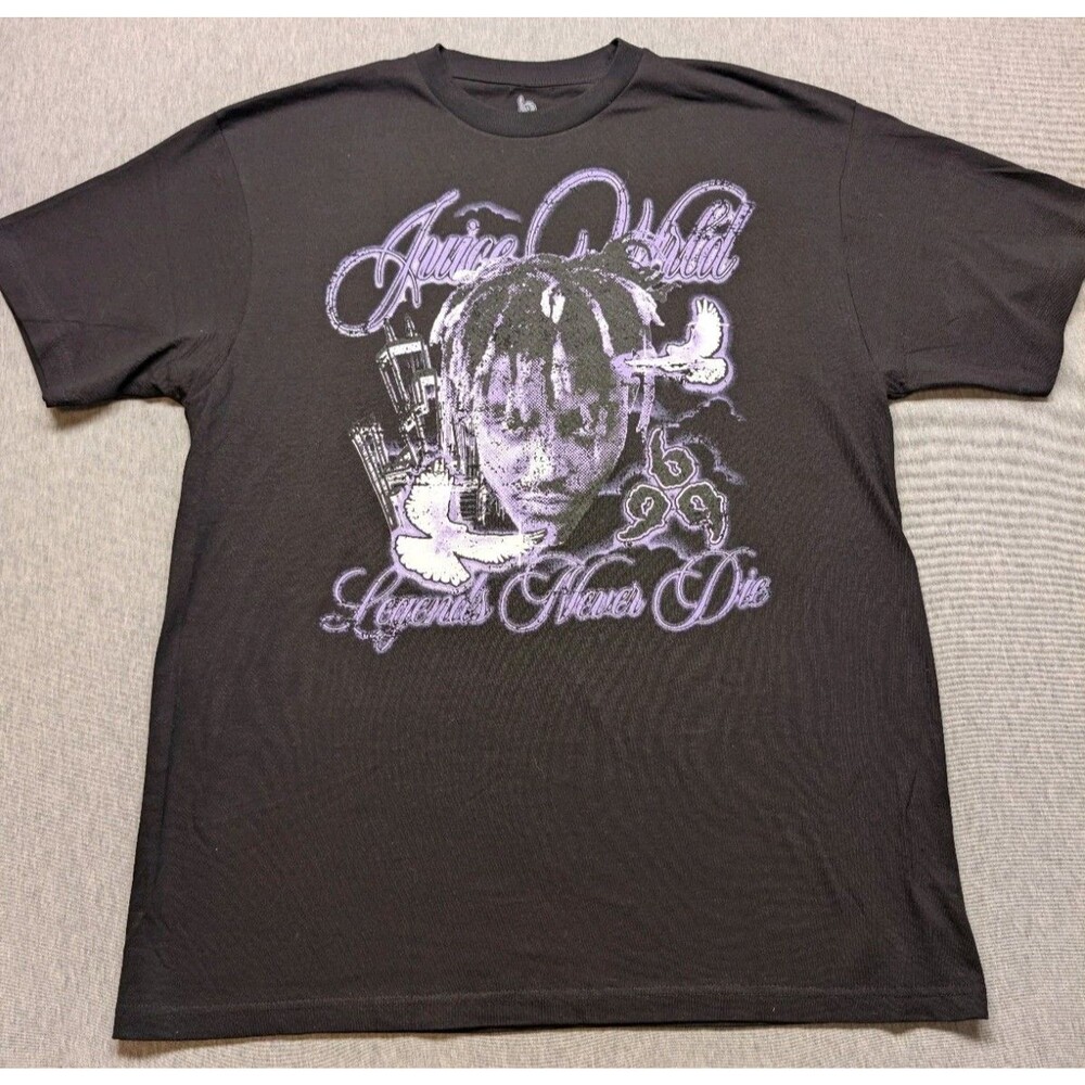 New Juice world 999 Club TShirt Sz XL Legends Never Die Black Purple